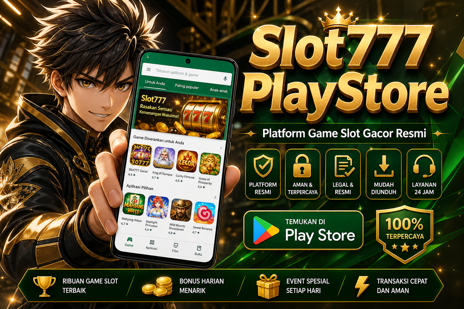 Platform Game Slot Gacor Resmi Tersedia di Toko Aplikasi Terpercaya Slot777 PlayStore